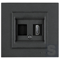 Розетка HDMI Arvia Electric KAREN Димчастий (20 04 2000 250)